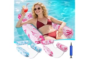GCRQ Bouee Piscine Adulte Bouée Gonflable, 2 Pièces Hamac Polyvalent avec Chaises Flottantes, Matériau PVC Résistant – Flotteurs pour Piscine, Plage, Jouets Estivaux et Cadeaux de Fête