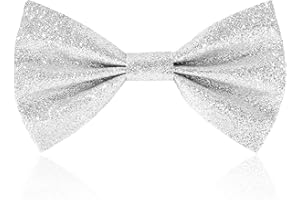 Heyu-Lotus Glitter Bow Tie Sparkling Sequin Bowtie and Adjustable Strap Buckle Shiny Glittering Pre-tied Bow tie for Men Bachelor Dance Hen Night Party Carnival Christmas Fancy Dress Stage Show