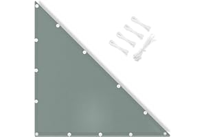 IOAOI Sonnensegel, wasserfest, 2 x 3 x 3,61 m, rechtwinkliges Dreieck, 95 % UV-Schutz, mit kostenlosem Seil, Sonnenschutz-Markise für Außenbereich, Garten, Terrasse, Hof, Rasen, Pergola, Carport