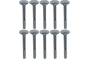 AERZETIX - C48988 - Set di 10 bulloni carrello/aratro a testa tonda con collare quadrato - bulloni a testa tonda - M6x60mm - acciaio zincato - DIN 603