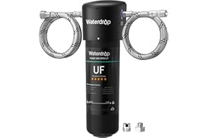 Waterdrop 10UA-UF 0.01 μm Ultra Filtration Under Sink Water Filter for Baçtёria Reduction, 30,000 Liters Chlorine Reduction Capacity, Direct Connect to Kitchen Faucet, Reduce PFAS, PFOA/PFOS