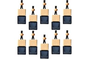 PARFUMLISM 10 pièces Diffuseur Suspendu De Voiture Bouteilles De Parfum en Verre Vide Désodorisant Diffuseur Bouteille Pendentif Huile Parfum Bouteille D'aromathérapie Retroviseur Décor