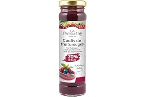 LA PATELIERE Coulis 4 Fruits Rouges 50% de Fruits 165 g - Lot de 3