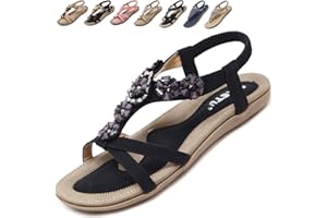 Acfoda Sandalias Planas Mujer Verano Casual Comodos Zapatos de Playa Talla 36-44