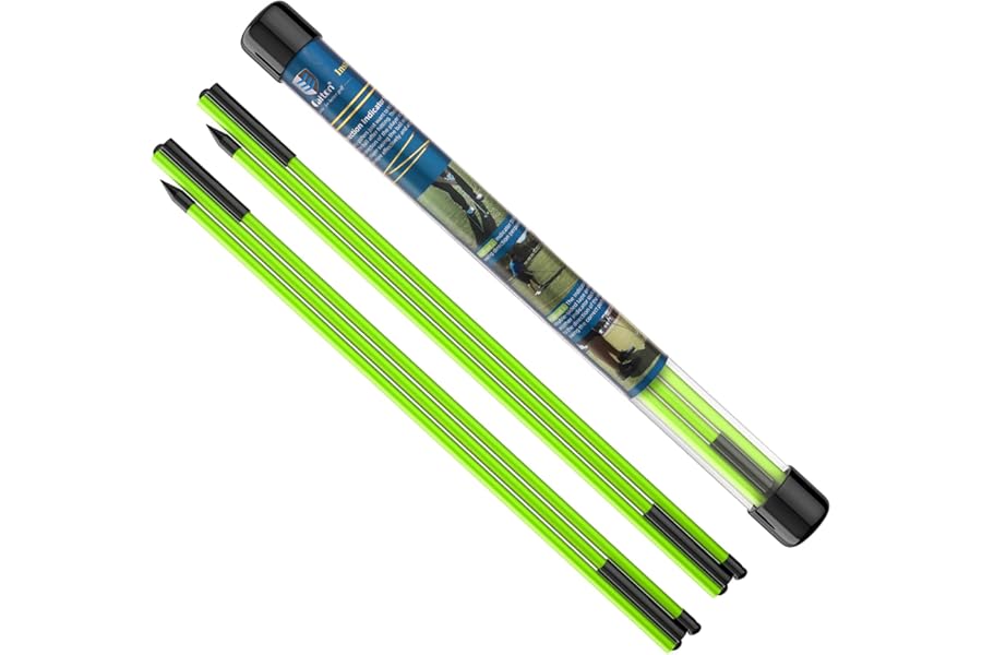 MoKo Golf Alignment Stick, 3 Set Golf Alignment Rods, 48" Collapsible Alignment Stick Golf Training Aid for Aiming, Putting, Posture Corrector, Golf Practice Sticks with Clear Tube Case