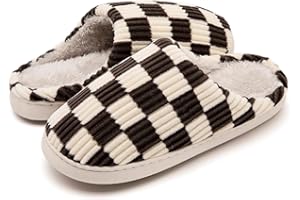 Guyarns House Slippers for Women,Fuzzy Mens Slippers,Casual House Shoes Memory Foam Womens Slippers Outdoor Indoor Warm Plush Bedroom Shoes with Faux Fur Lining