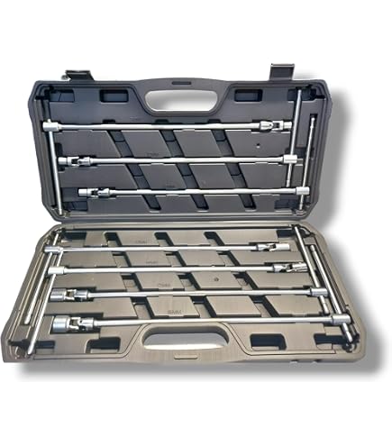 Kovalmax® Chiavi snodo a cricchetto set 7 chiave fisse combinate snodabili