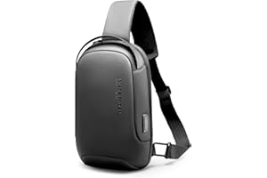 Mark Ryden Bolso Bandolera Hombre, Impermeable Bolso Cruzado Hombre, antirrobo, Compatible con iPad 9.7 de Viaje para los Estudios, Viajes o Trabajo Diario-Negro (Gris)