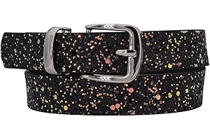Eanago Glitter Children's Belt 'Ice Crystal' for Girls (Nursery and Primary School Children, 5-9 Years, Hip Circumference 57-72 cm), Belt Size 65 cm