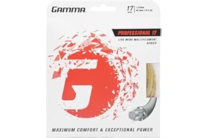 GAMMA Sports Live Wire Tennis Racket String Multifilament Series- Softer Cushioned Feel For Exceptional Power and Greater Control That Is Easy On The Arm - 16L, 17, or 18 Gauge (Natural)