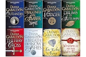 Outlander Series 8 Books Collection Set by Diana Gabaldon (Outlander,Dragonfly in Amber,Voyager,Drums of Autumn,Fiery Cross,Breath of Snow and Ashes,An Echo in the Bone,Written in My Own Hearts Blood)