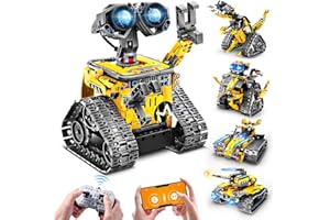 CUBIMANA 5-in-1 Robots Toys for Kids - Remote & App Control Building Set Wall Robot/Engineer Robot/Dinosaur RC Robotics Kit Gifts for Boys Girls 6 7 8 9 10 11 12 Years (520 Pieces)