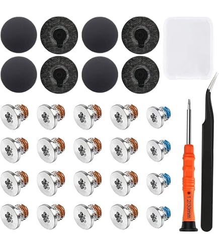 Lot De Vis De Rechange + Tournevis Pour MacBook Air M2 13.6" A2681 2023 – Vis Bas De Boîtier Argentées + Tournevis Pentalobe