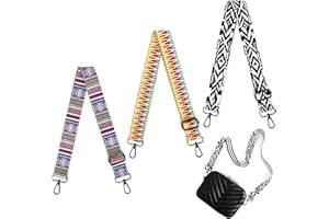 TINYRIZ 3 Stück Schultergurt für Taschen Taschengurt Breit 3.8cm,Taschengurt zum Wechseln mit Karabiner Schultergurt Umhängegurt Taschenhenkel DIY Handtasche für Handtaschen Damen 73-130cm, Bunt