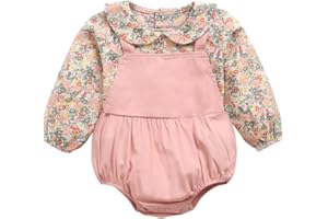 Sanlutoz Flores Princesa Bebes Monos Manga Larga Algodón Ropa de bebé Linda Bebé una Pieza