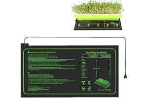 HELWEET Tapis Chauffant Pour Plantes, Tapis De Plantation, Coussin Chauffant Pour Serre, Coussin De Chauffrage Pour Reptile Et Amphibien, Convient Pour La Germination Et Le Semis Des Plantes, 52 x 25 CM, 20 W