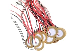 BYUTFA 15 Pz 20mm/27mm/35mm Piezo Disco Trasduttore Contatto Microfono Trigger Sensore Sonoro con Fili per Strumenti Acustici