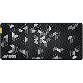 Ant Esports Pyramid Mouse Pad Gaming Mouse Pad Extended Mouse Mat (35.4*15.74*2mm) for Mouse Keyboard with Stitched Edges Wat