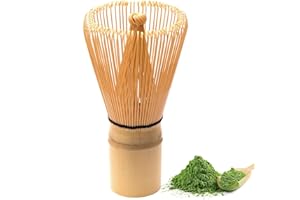 ADMYGO 1 Pezzi Frusta di bambù per il tè Matcha, Miscelazione Manuale, Riutilizzabile, Frusta in Bambù Naturale Chasen Tradizionale a 100 Bastoncini Matcha for Tea Ceremony Tea Drinking