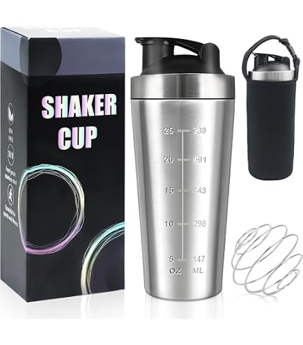 Shaker Protéiné En Verre GLASFABRIK – 500 Ml, Sans BPA, Boule Inox, étanche, Fabrication Allemande