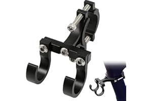 DUOZOANZ duozea Scooter Avant Crochet Trottinette Suspension - Universel Double Tête Accessoires de Montage en Alliage D'aluminium pour Sacs Vélo électrique Bicyclette Casque, Diamètre 2,1-3,1CM,Noir 1 Pièce