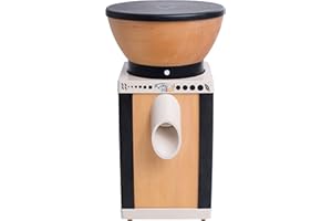 ‎KOMO KoMo KoMoMio Getreidemühle elektrisch schwarz – 360W Motor – Holztrichter Buche massiv – Buche-Multiplex & recycelter ABS – Edelkorund-Keramik-Mahlwerk – für alle Getreidesorten, Mehl, Brot