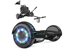 ‎FUNDOT FUNDOT Hoverboards mit Sitz, Hoverboards mit Hoverkart, Go Kart 6,5 Zoll, Hoverboards mit schönen LED-Leuchten, Hoverboards mit Bluetooth-Lautsprecher, Geschenk für Kinder