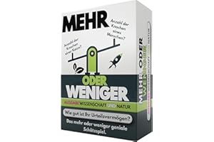 More or Less Mehr Oder Weniger Kartenspiel | Ausgabe Wissenschaft und Natur