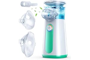 MIODURO Nebulisateur Inhalateur Pour Enfants et Adultes - Le taux d’Atomisation est Réglable, Aerosol Medical Nebuliseur pour le Traitement des Maladies Respiratoires, Deux Masques Nasaux et un Embout Buccal