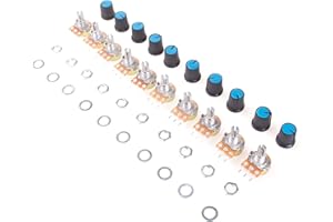 ANGEEK WH148 B10K 3-pinowy potencjometr liniowy z nakrętkami i tarczami