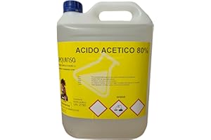 PEQUINSA Acido Acetico 80%. Envase 5 Litros.