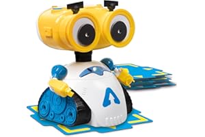 Xtrem Bots - Andy, zabawka robota, programowalna, robot, prezent dla dzieci w wieku 4 lat lub więcej, nauczyciel interaktywny, z muzyką, dźwiękiem i światłem LED
