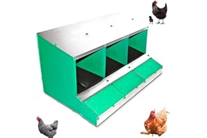 IKLOB® Nido per galline ovaiole a 3 posti (12/14 GALLINE), più grande e con un cesto più capiente per le uova di gallina, molto resistente alle condizioni esterne.,nido galline
