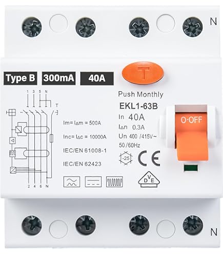 Dubbele FI schakelaar veiligheidsschakelaar 30 mA caravan camper caravan boot 220V
