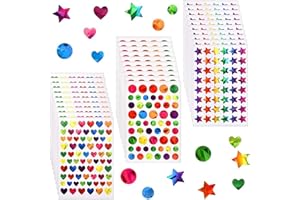 SEGXN 1710 Pcs Holographic Rainbow Stickers Sparkly Small Star Sticker,Suitable for Kid's Handmade Scrapbook Decoration, Reward Stickers Suitable for Performing Well in Home and Classroom Environments