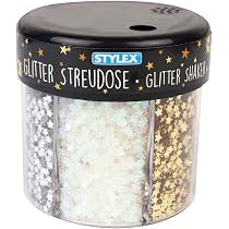 100 G Glitzer-Pulver Set (5x20 G) – Für Basteln, Nägel, Gesicht & Weihnachtsdekoration