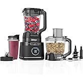Ninja 3-in-1 Detect Power Blender Processor Pro, Powerful 1200W Blender, Food Processor Bowl, Dough Blade, 1x Single Serve Cu