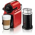 Nespresso Inissia Coffee Machine Bundle with Aeroccino 3 by Nespresso, Ruby Red - UAE Version