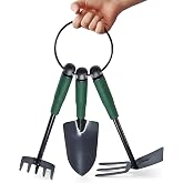 &Ccedil;apa Tırmık K&uuml;rek 3&rsquo;l&uuml; Set Metal Hobi Bah&ccedil;e El Aletleri Saksı, &Ccedil;i&ccedil;ek, Bitki ve Toprak Kazma Seti