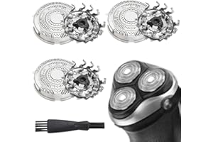 XERTEAM 3 pezzi testina di ricambio HQ9 compatibile con Philips, serie HQ9, serie 8100, serie 8200, serie 9100, rasoio con testina a doppia lama impilata con spazzola di pulizia, accessori per rasoi a secco e