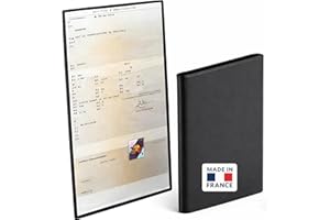 Idée pro mobilité® Étui Carte Grise 3 Volets en PVC Gomme Souple – Protège Certificat d’Immatriculation Auto & Moto – Fabriqué en France