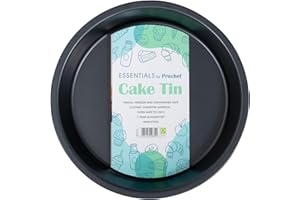 Prochef Teflon Non-Stick Premium Coated Baking Victoria Sponge Cake Sandwich Tin - Diameter 22.5cm/8" - Easy to Clean Coating for all Cakes & Treats - Black