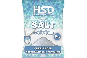 HSD HIMALAYAN SALT DIRECT 5kg dishwasher salt, dishwasher detergent salt with pre-soaking action, water softener salt (Pack Of 1)