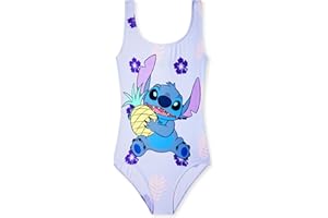 Disney Costume da Bagno Costume Piscina Bambina Stitch Elsa Frozen Minnie Mouse Costume Intero 2-14 Anni Costume Mare Bambina Stitch Gadget Ufficiale