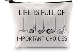 PLITI Cadeaux de golf pour femmes, golfeurs, accessoires de golf, cadeau pour joueur de golf, la vie est pleine de choix importants, trousse de maquillage de golf, Choice Golf Bagu, Mode