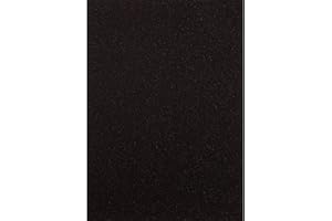 VAESSEN CREATIVE Florence Papier Pailleté Noir - A4 - 5 - 350 g/m² - Papier Cartonné à Paillettes pour Loisirs Créatifs, Scrapbooking et Cartes de Vœux