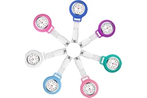 Lancardo Montre Infirmiere Silicone Montre de Poche Mode Mouvement Quartz Montre Broche Etanche