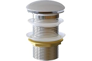 WASCHBECKEN24 Piletta di scarico per lavandino, valvola di scarico a saltarello senza troppopieno, P2