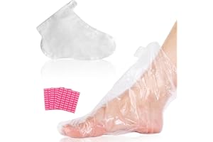 YILIYA 300 Pezzi Bagno in Cera di Paraffina,Fodere da Bagno in Cera Paraffina Plastica Trasparente Monouso Stivaletti Maschera Piedi in Paraffina per Pedicure Hot Spa Cera Trattamento