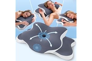 XSIVOD Orthopädisches Nackenkissen Kopfkissen - Ergonomisches Memory Foam Kissen mit Kühleffekt, Nackenstützkissen bei Schmerzen, Anti Schnarch Kissen für Seiten, Rücken & Bauchschläfer, Grau